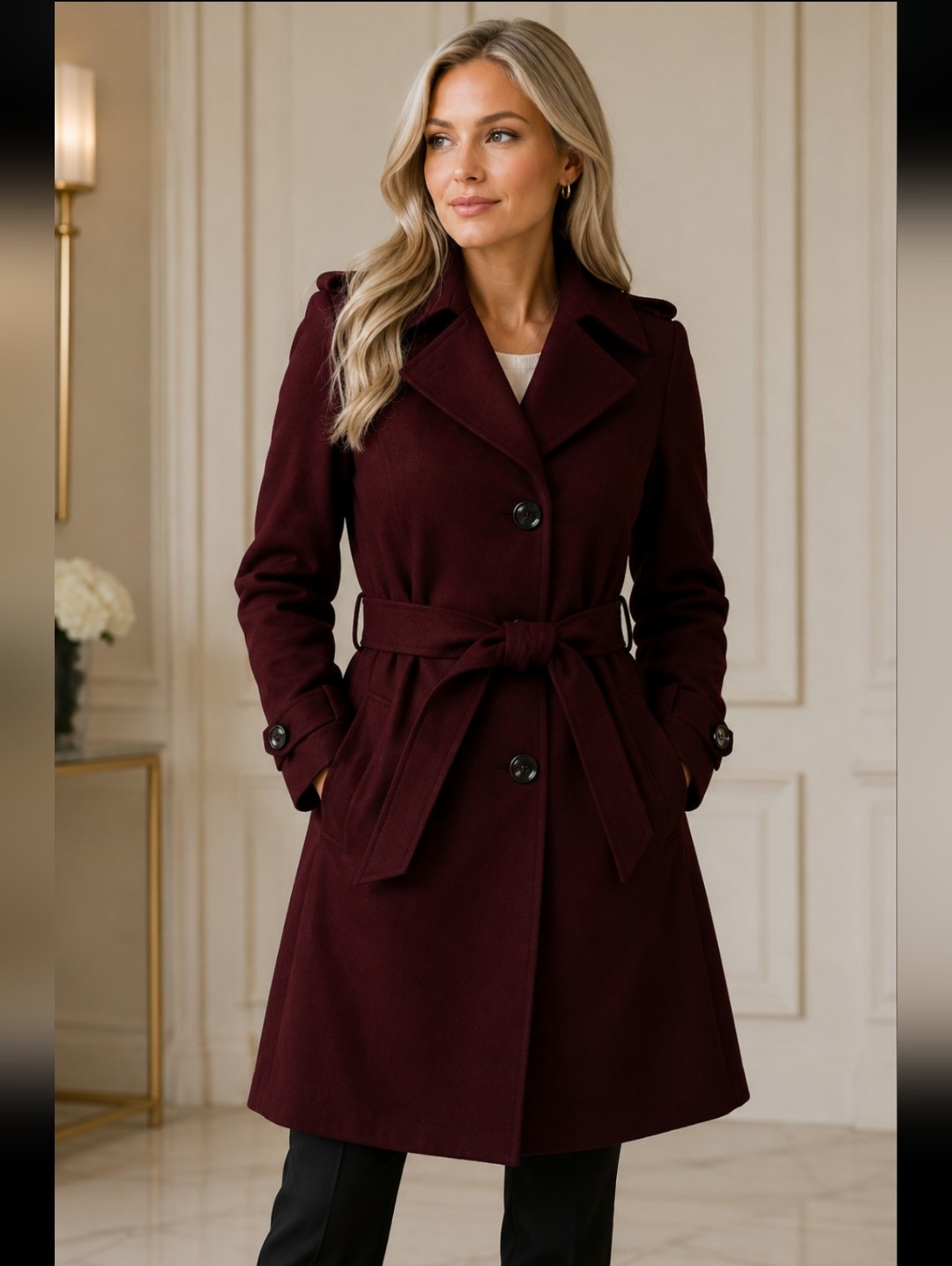 London Fog - Size Xxl Wool-Blend Trench Coat W Hood